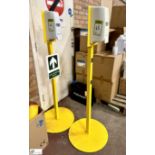 2 stand mounted Hand Sanitiser Stations