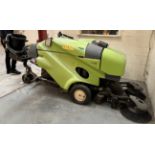 Green Machine 414 RS diesel Ride on power air Sweeper, 153hours (please note this lot is located