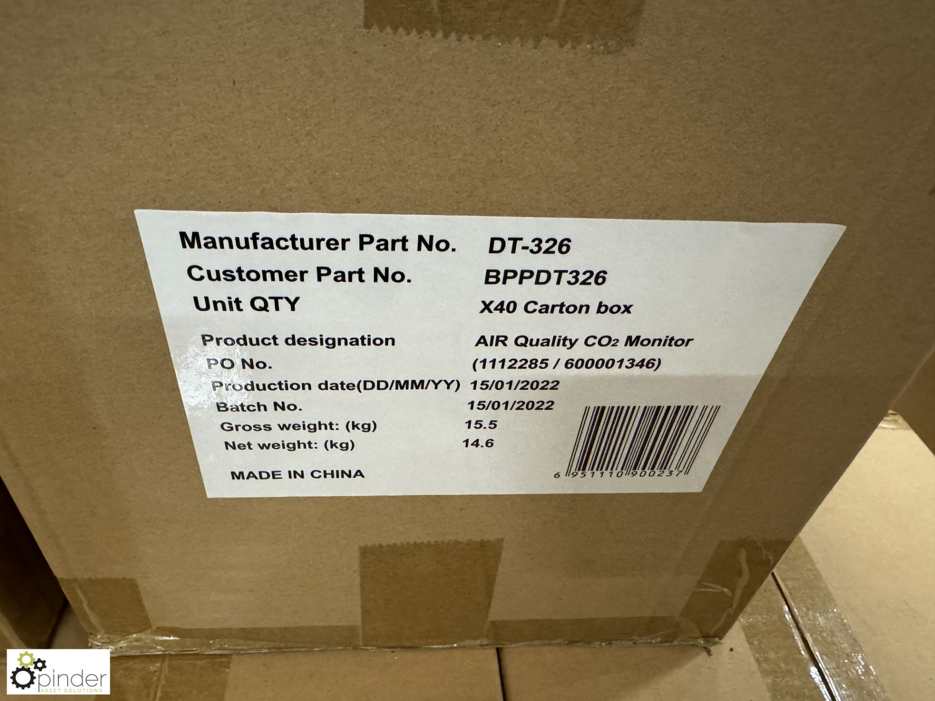 8 cartons Air Quality Co2 Monitors, approx. 40 per carton - Bild 6 aus 7