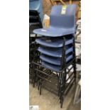 5 tubular framed plastic Stacking Chairs