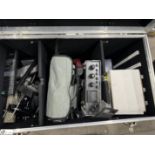 Quantity various Audio/Video Equipment including ASC faders, Bolex lenses, remotes, with flight
