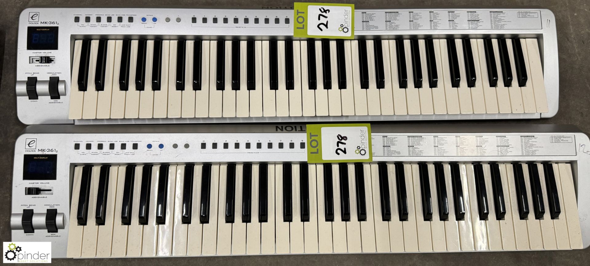 2 Evolution MK-361 Midi Keyboards