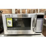 Sharp R-21ATP stainless steel Commercial Microwave Oven, 240volts