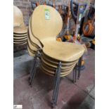 6 chrome framed beech effect stackable Café Chairs