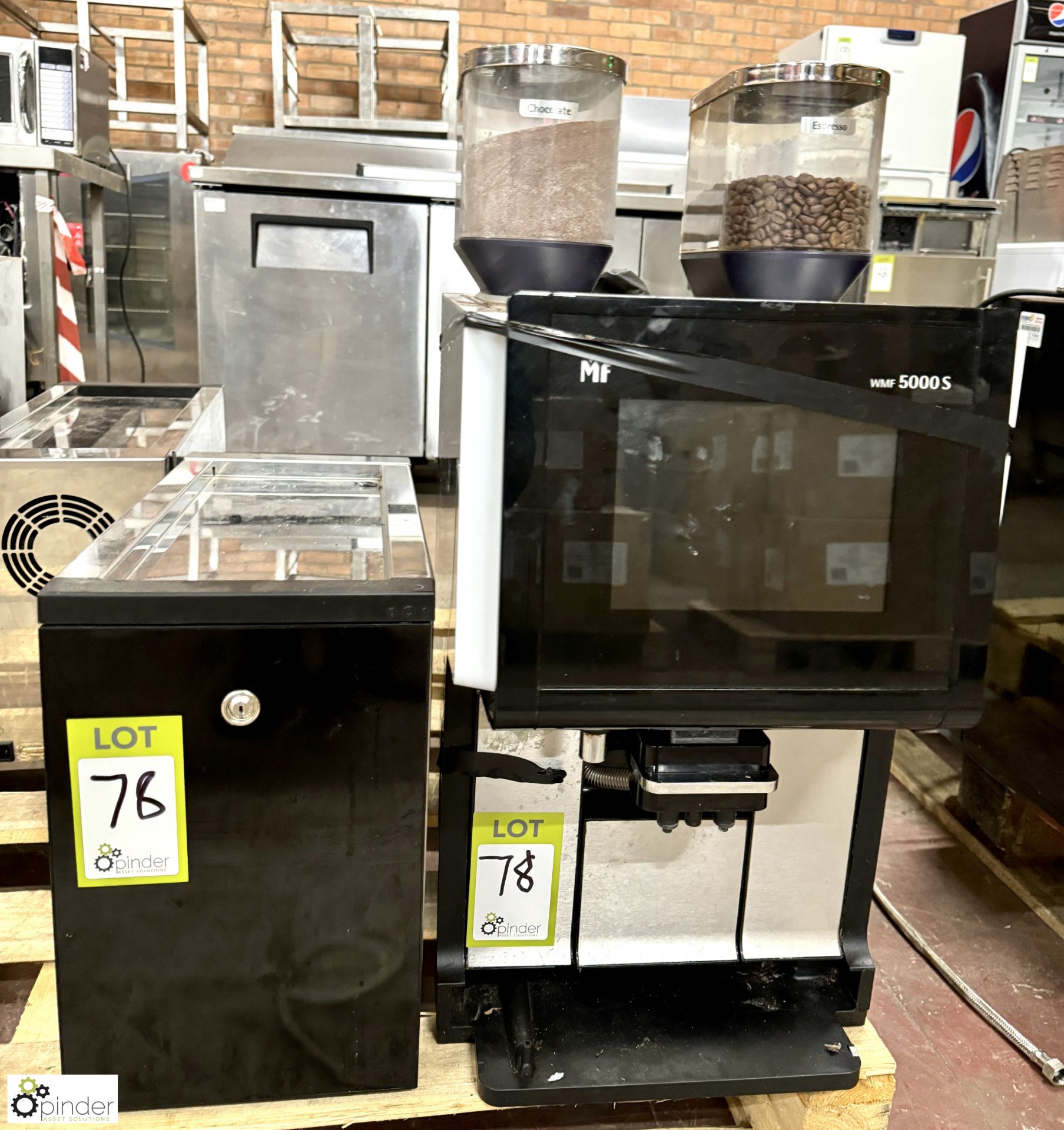 WMF 5000S Coffee and Hot Chocolate Machine, 240volts, with milk fridge