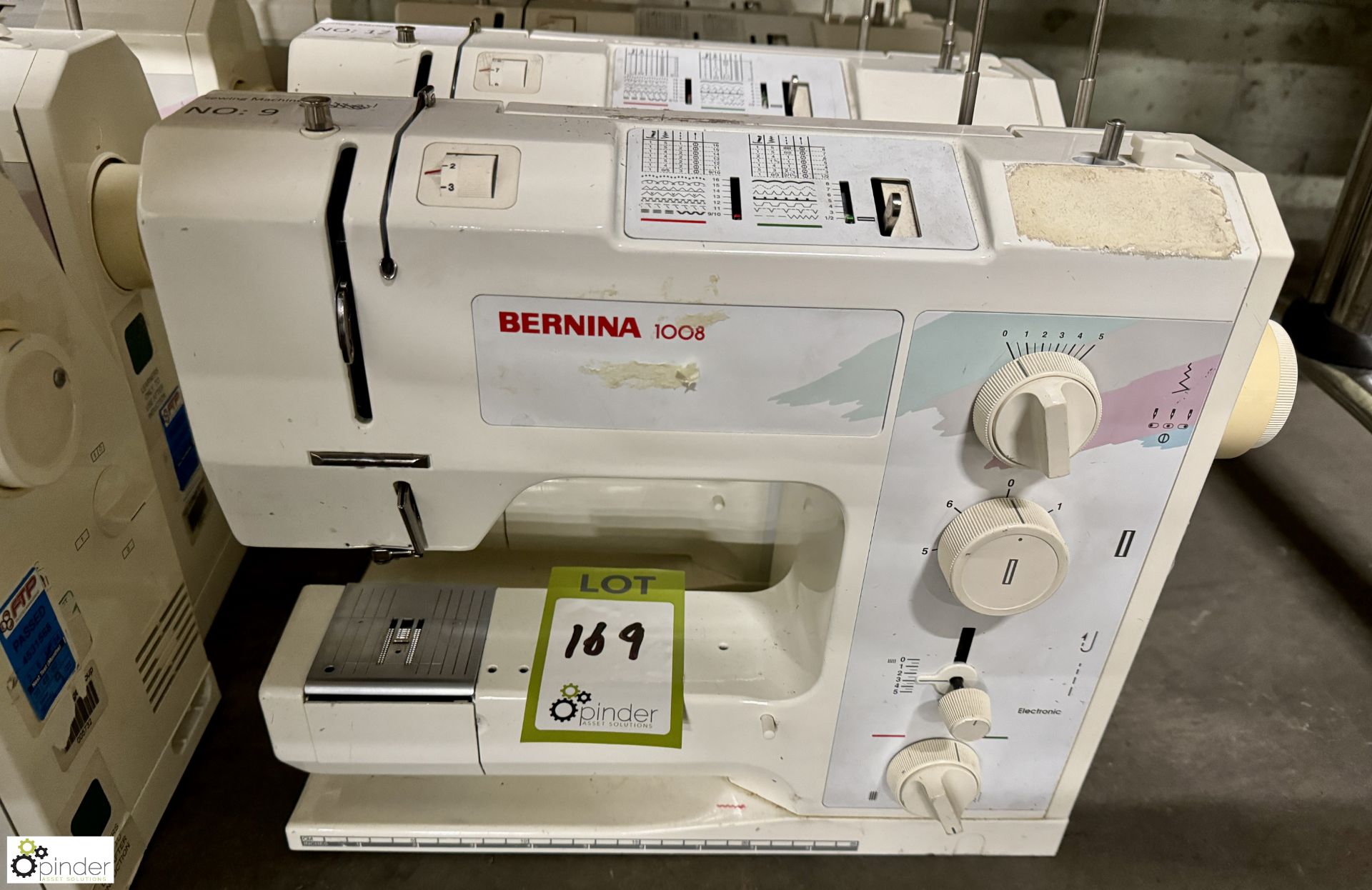 4 Bermina 1008 Domestic Lockstitch Sewing Machines, 240volts (no power leads or foot controls) - Image 3 of 4