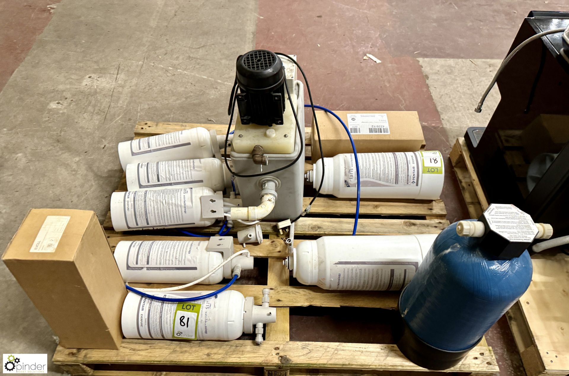 Quantity various Water Filters and Cartridges, to pallet
