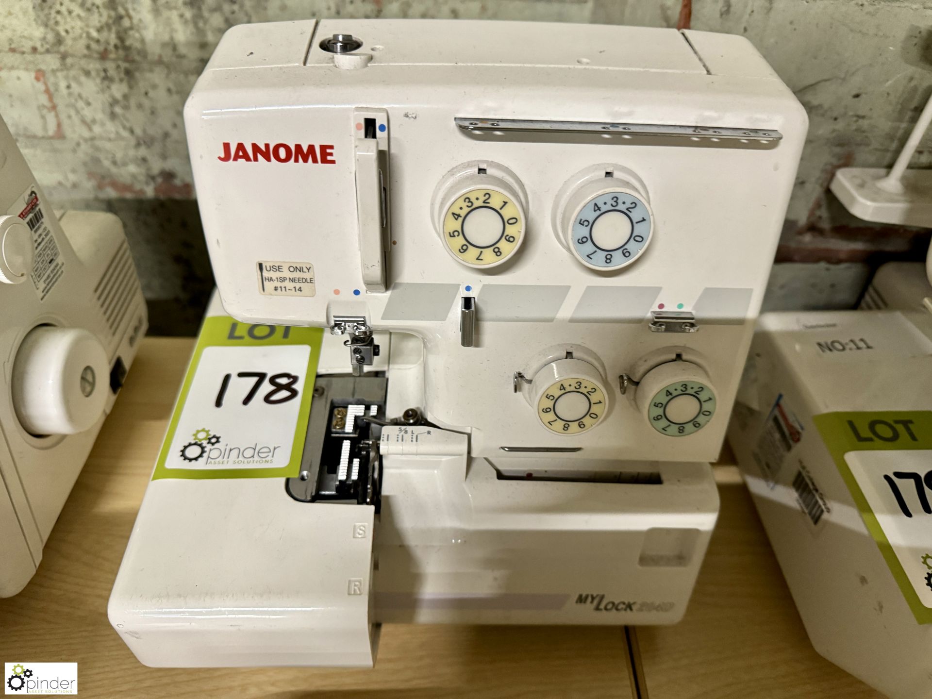 2 Janome MyLock 204D 4-thread Overlockers, 240volts (no power leads or foot controls) - Image 3 of 4