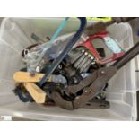 Quantity various Hand Tools including pop riveter, files, etc, to bin