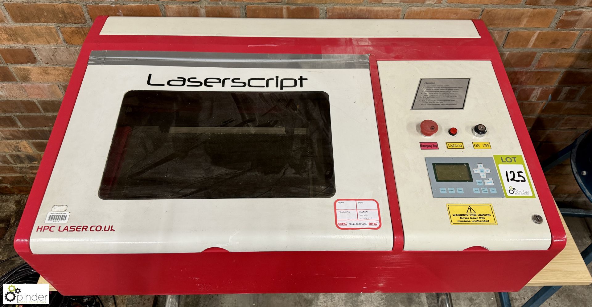 HPC Laser Laserscript programmable desk top Laser Cutter, 440mm x 260mm, working area, 240volts - Image 2 of 6