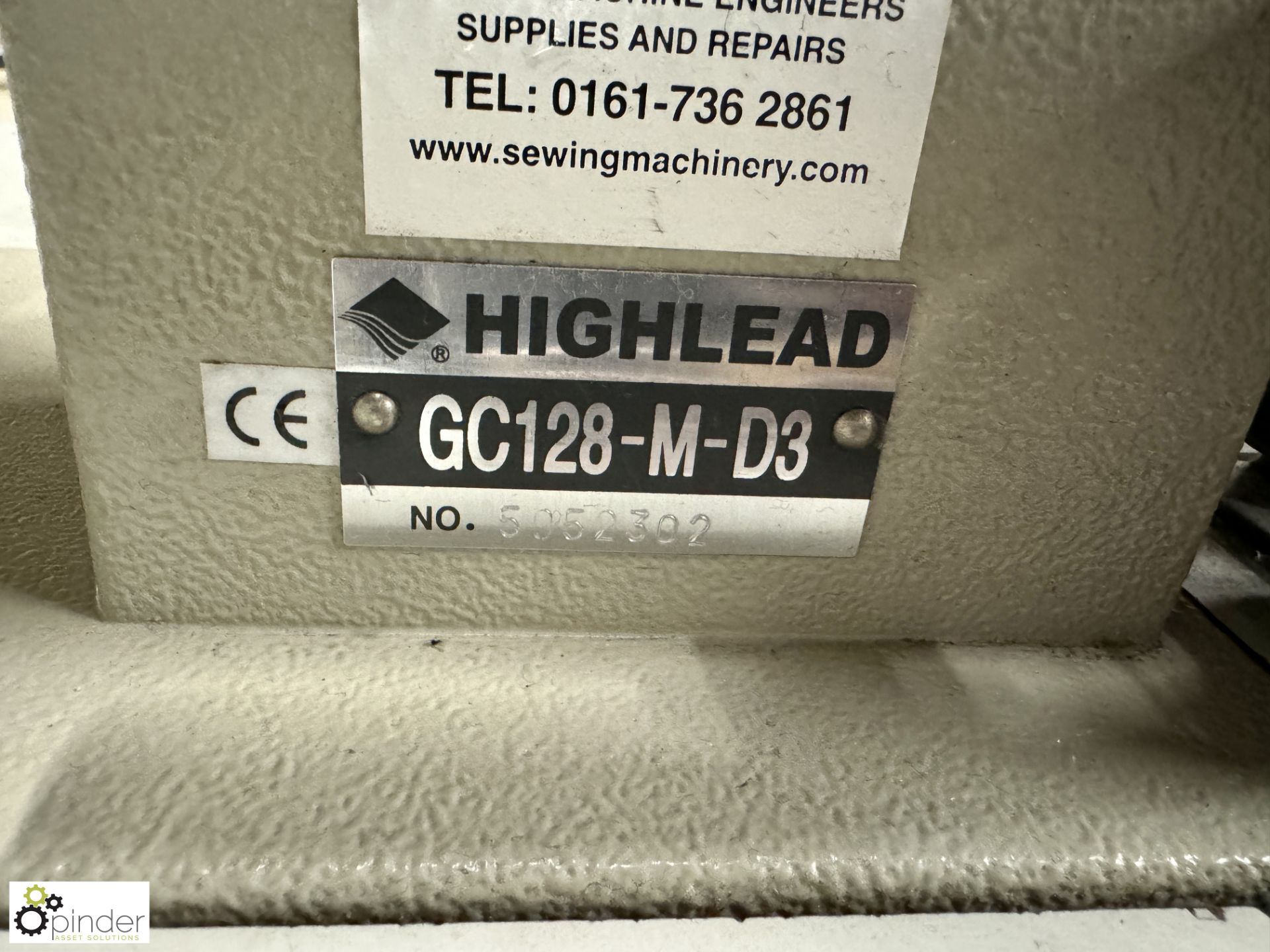 Highland GC128-M-D3 flat bed Lockstitch, 240volts, with C-60M programmable control (damaged) - Image 3 of 5
