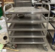 Stainless steel 5-shelf Trolley