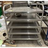 Stainless steel 5-shelf Trolley