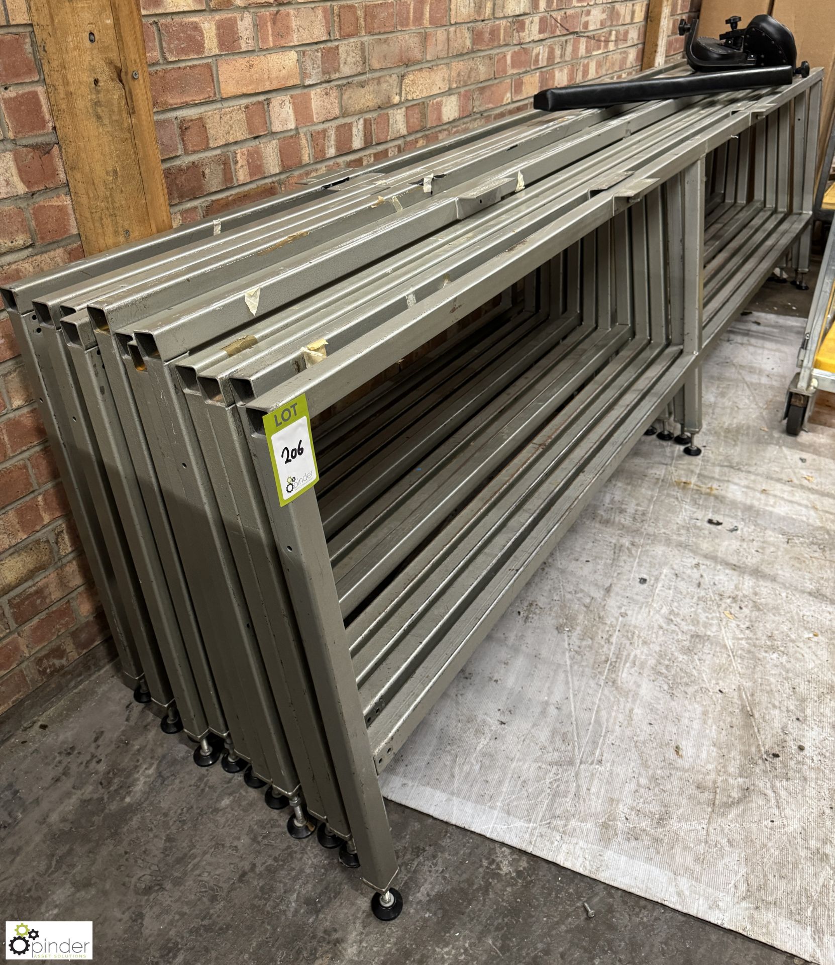 6-section Laying Out Table, 3050mm x 1200mm per section, with legs and support frames - Image 6 of 10