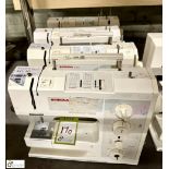 4 Bermina 1008 Domestic Lockstitch Sewing Machines, 240volts (no power leads or foot controls)