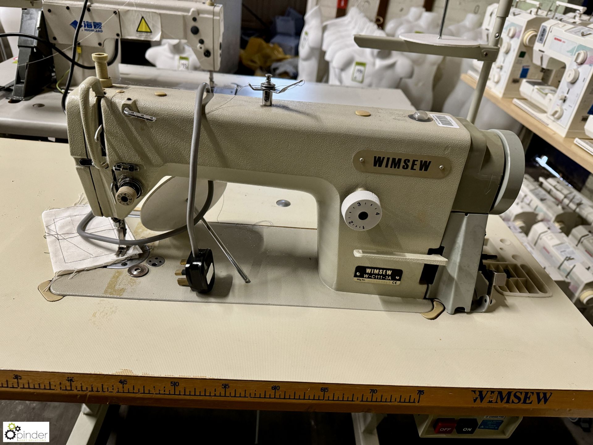 Wimsew W-C111-3A flat bed Lockstitch, 240volts - Image 2 of 5