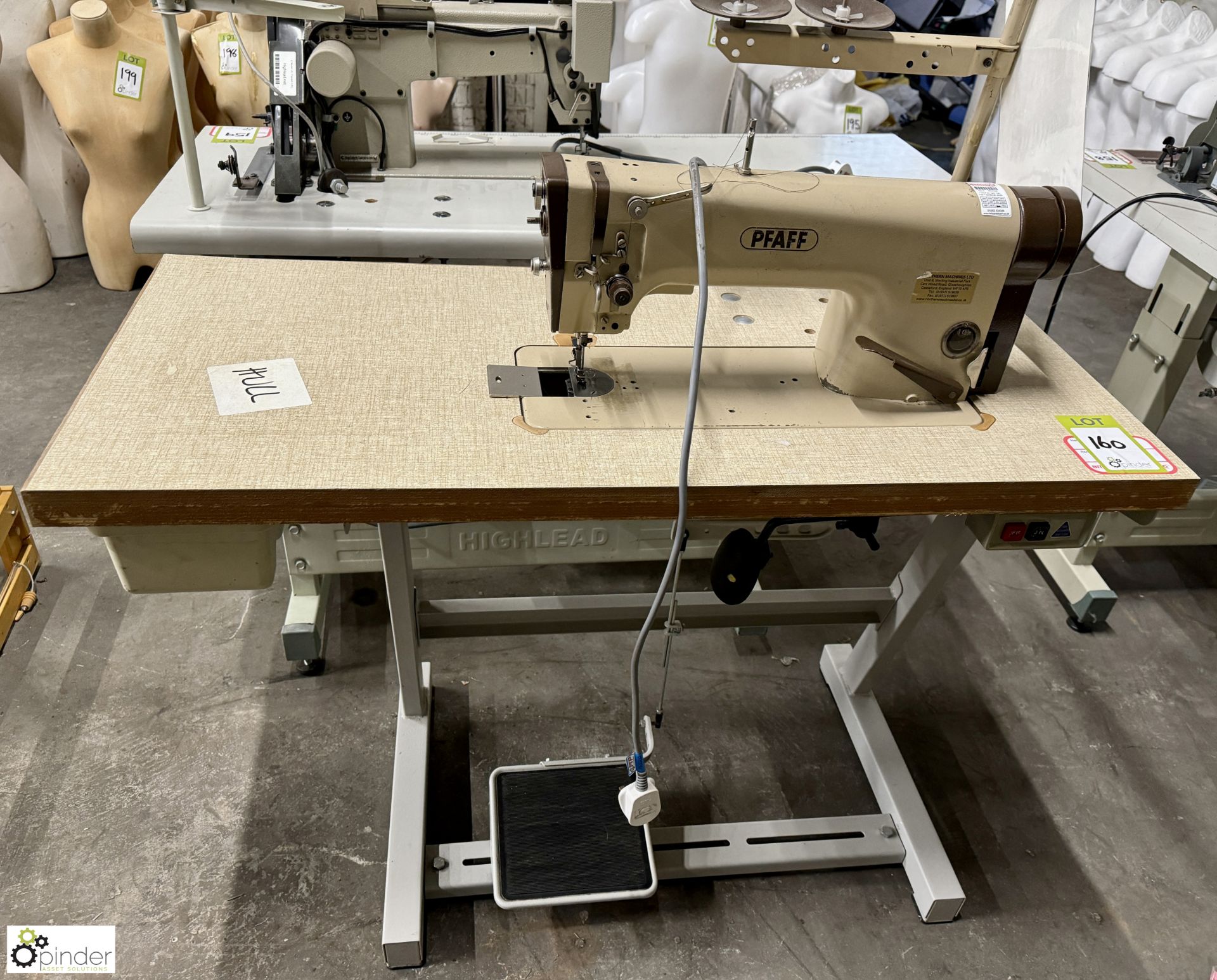 Pfaff 463 flat bed Lockstitch, 240volts