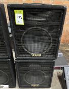 Pair Yamaha SV12 PA Speakers, 400watts max