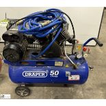 Draper DA50/255B mobile receiver mounted Air Compressor, 10bar, 240volts