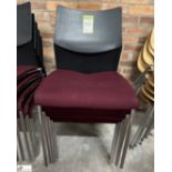 5 tubular framed upholstered stacking Meeting Chairs