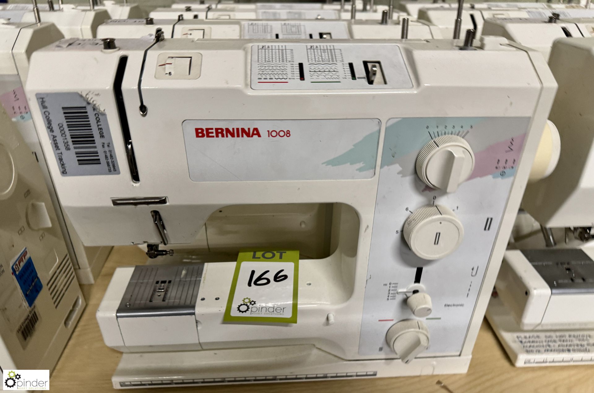 4 Bermina 1008 Domestic Lockstitch Sewing Machines, 240volts (no power leads or foot controls) - Image 3 of 5