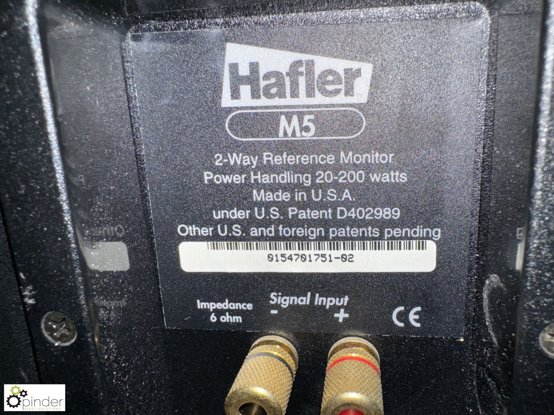 Pair Hafler M5 Speakers, 20-200watts - Image 2 of 3