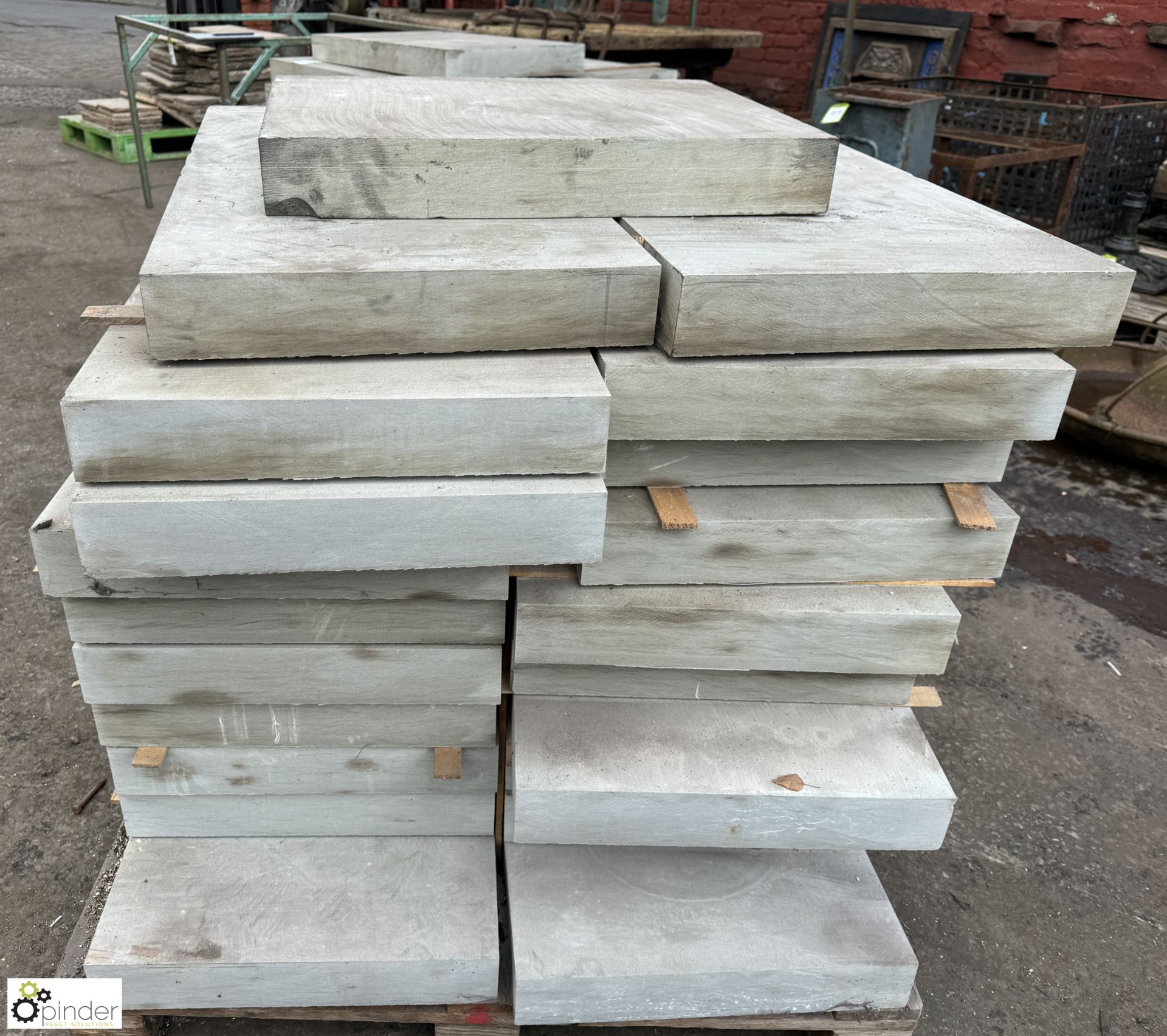 Pallet Sandstone Slabs from Millstone grit, various lengths x 450mm x 75mm - Image 3 of 6