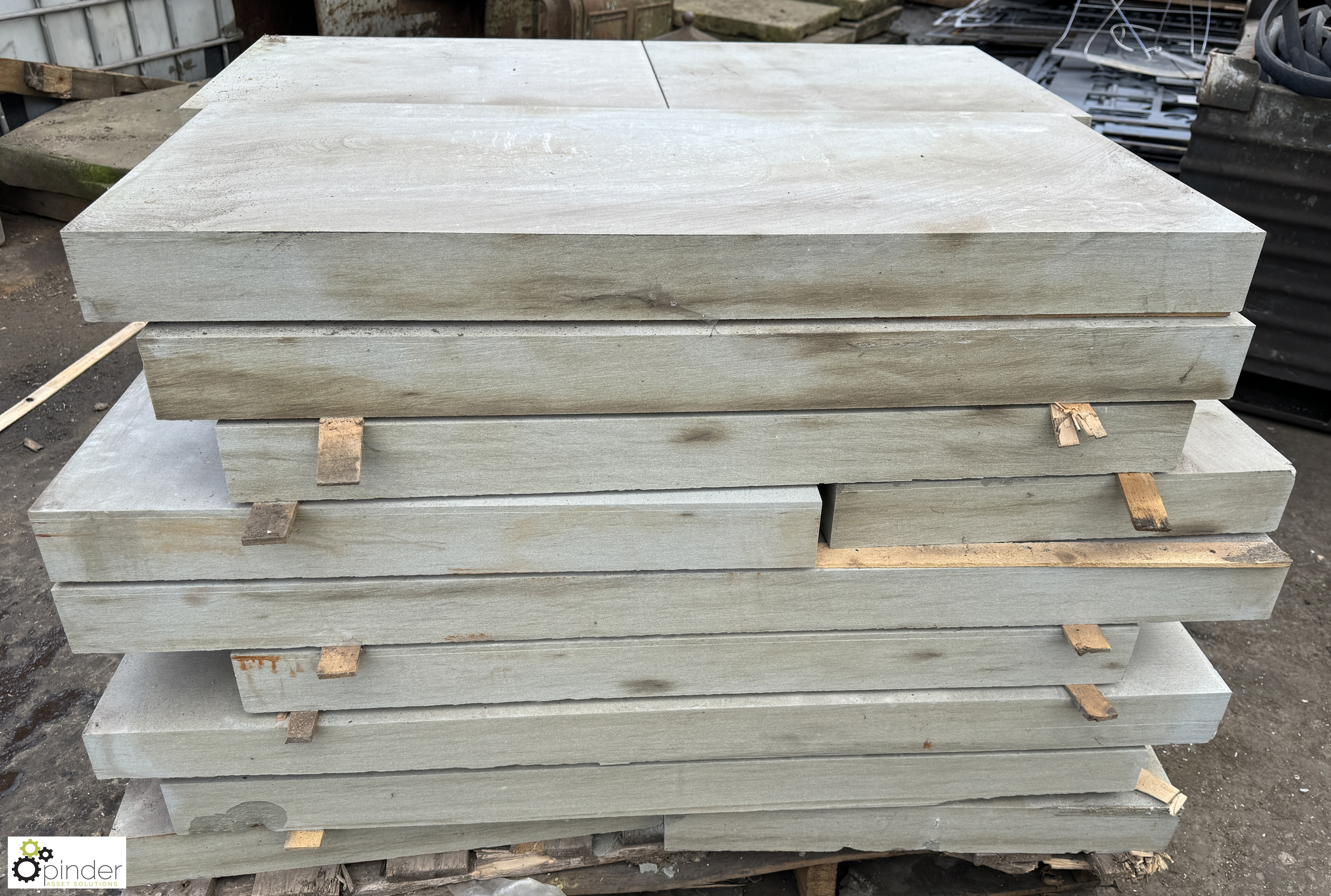 Pallet Sandstone Slabs from Millstone grit, various lengths x 450mm x 75mm - Image 4 of 7