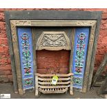 Victorian cast Fire Surround, 970mm x 970mm and Dog Grate