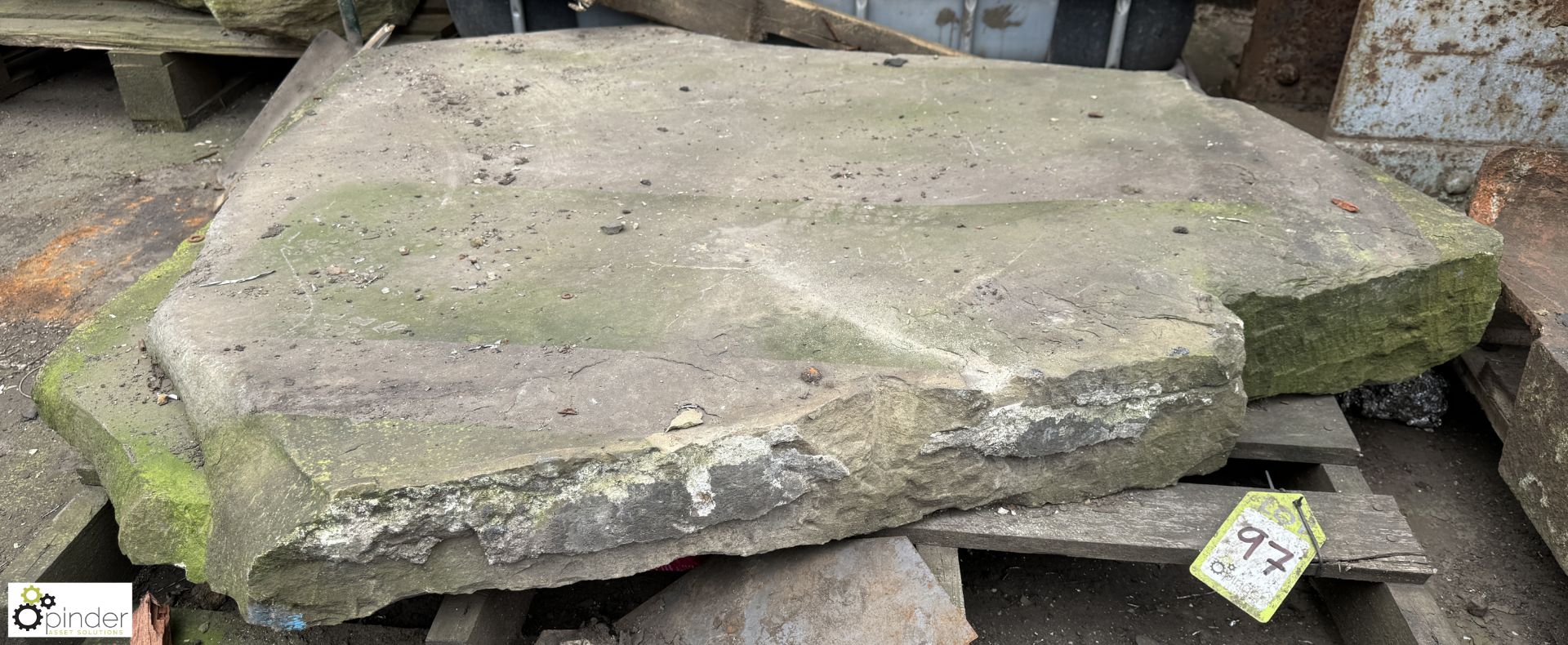 Yorkshire stone Slab, 1250mm x 1050mm x 120mm - Image 2 of 4