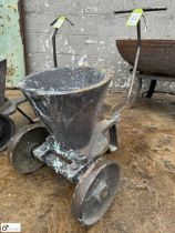 Vintage cast iron mobile Foundry Crucible