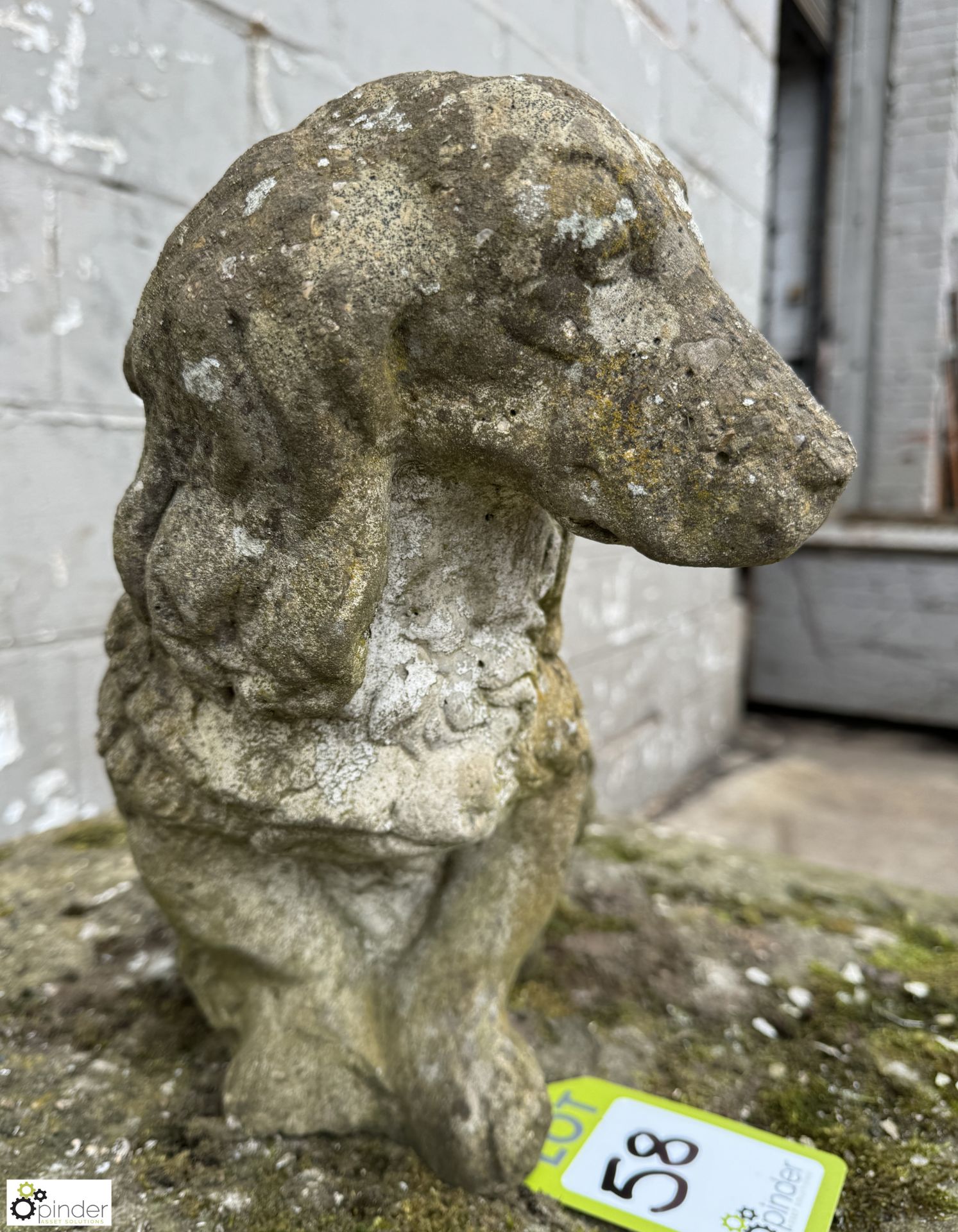 Reconstituted stone Figure Sitting Dog, 320mm tall - Image 3 of 5