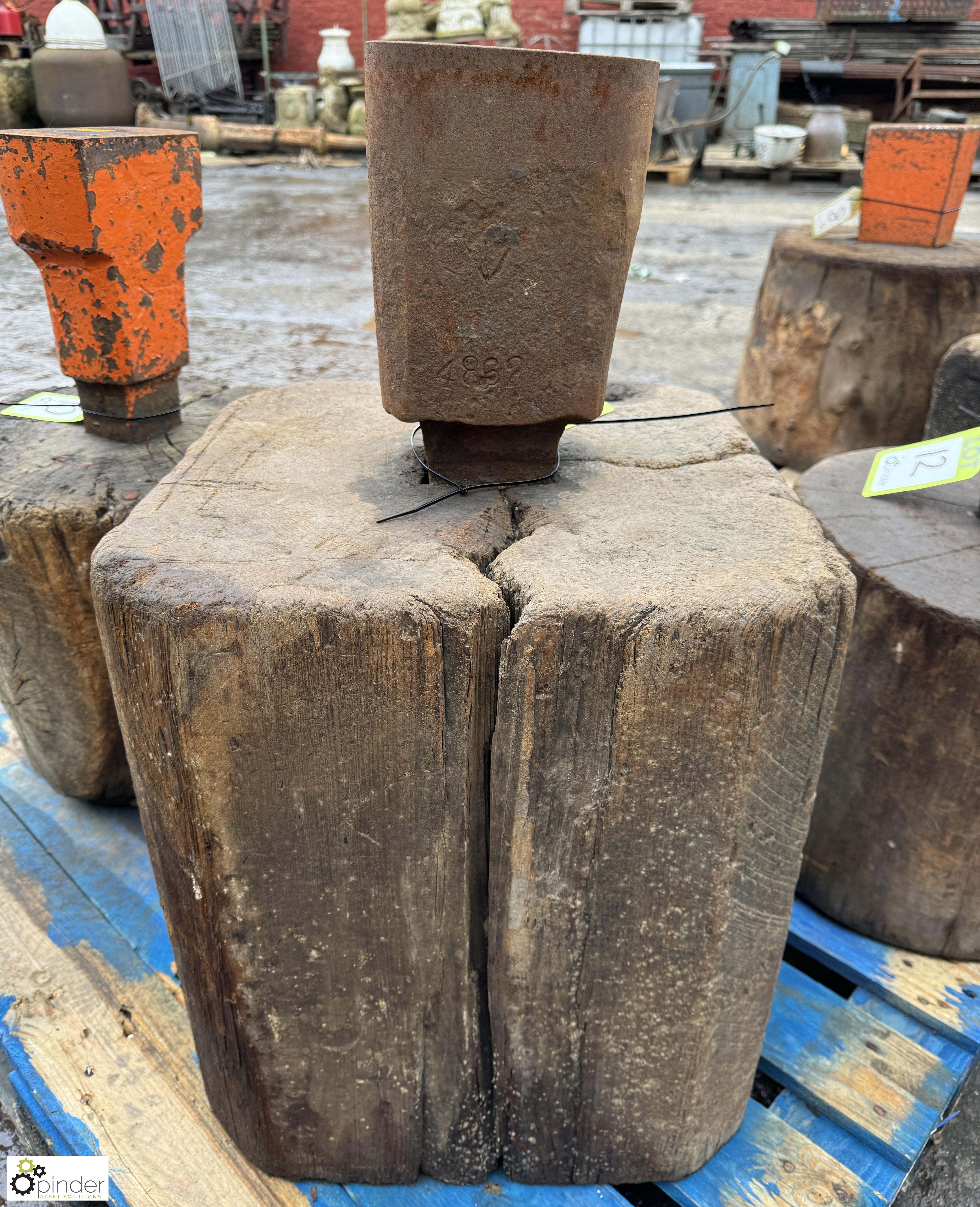 Victorian Silversmith’s Anvil, mounted on oak base, from British Silverware, Sheffield - Image 3 of 5