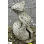 Reconstituted stone Scratching Cat, 350mm