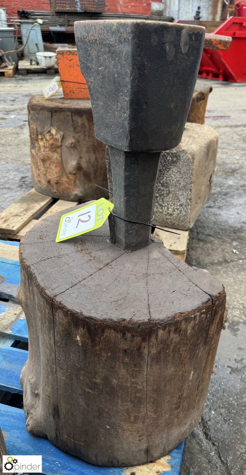 Victorian Silversmith’s Anvil, mounted on oak base, from British Silverware, Sheffield