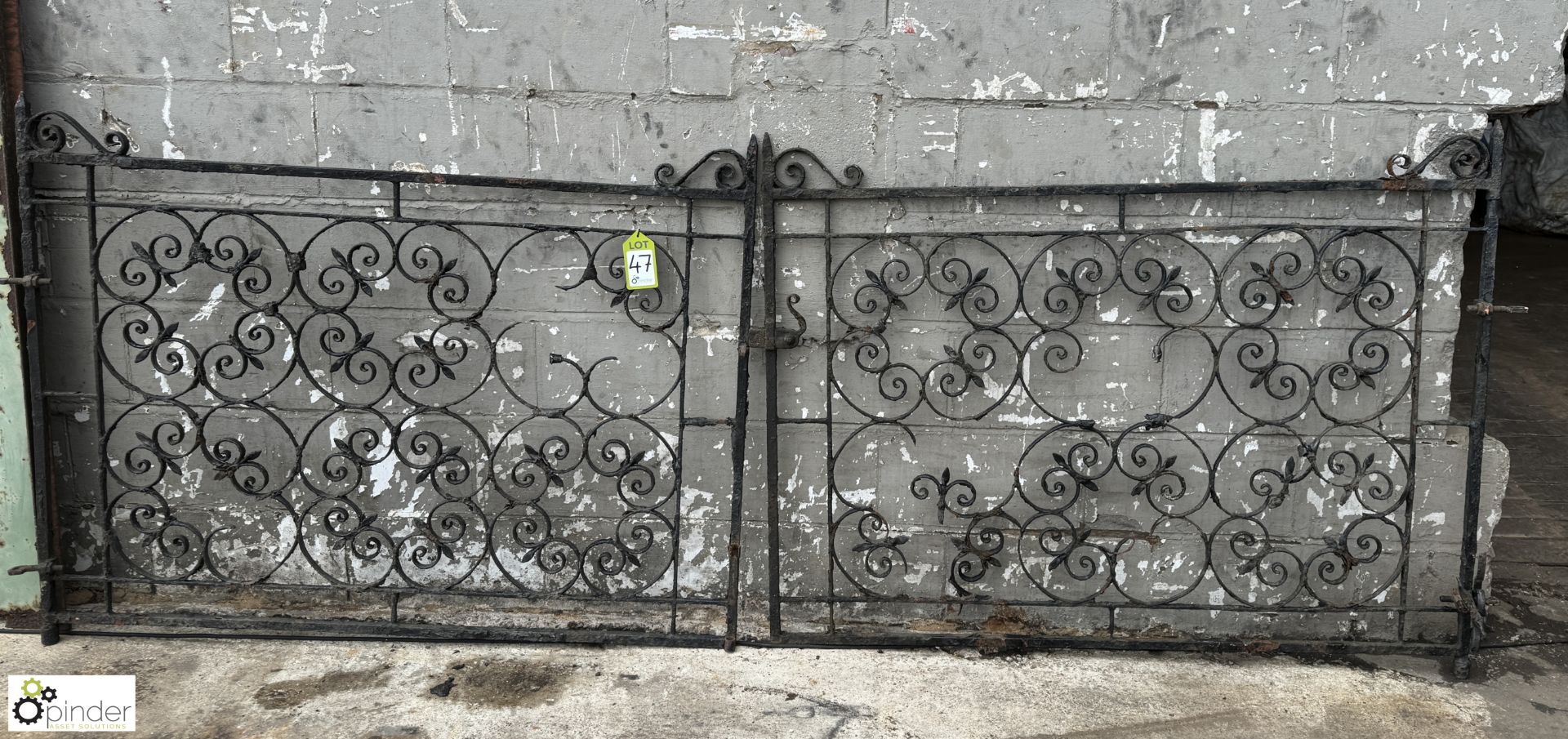 Pair antique wrought iron Gates, 1460mm x 1000mm per gate