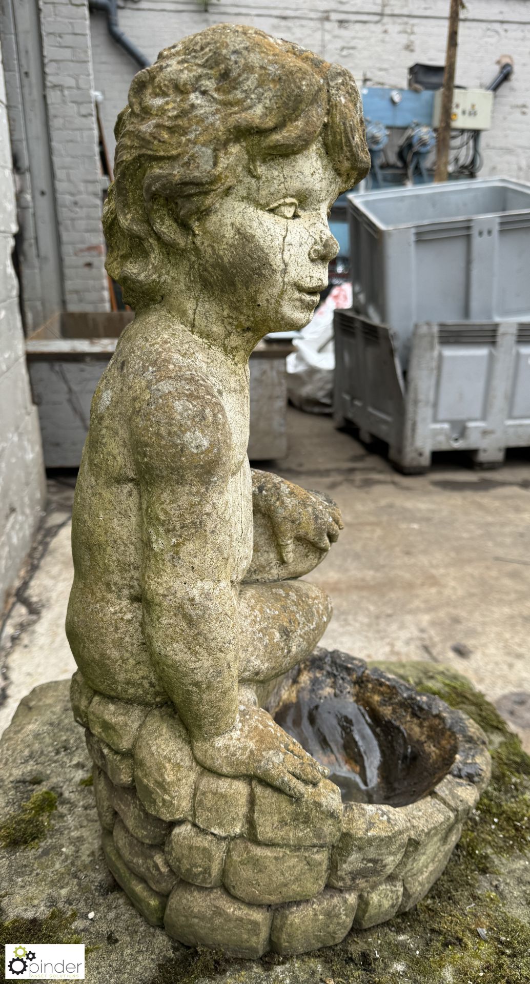 Reconstituted stone Figure Cherub, 600mm high - Image 4 of 5