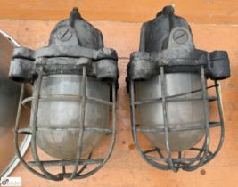 Pair flameproof bulkhead Light Fittings