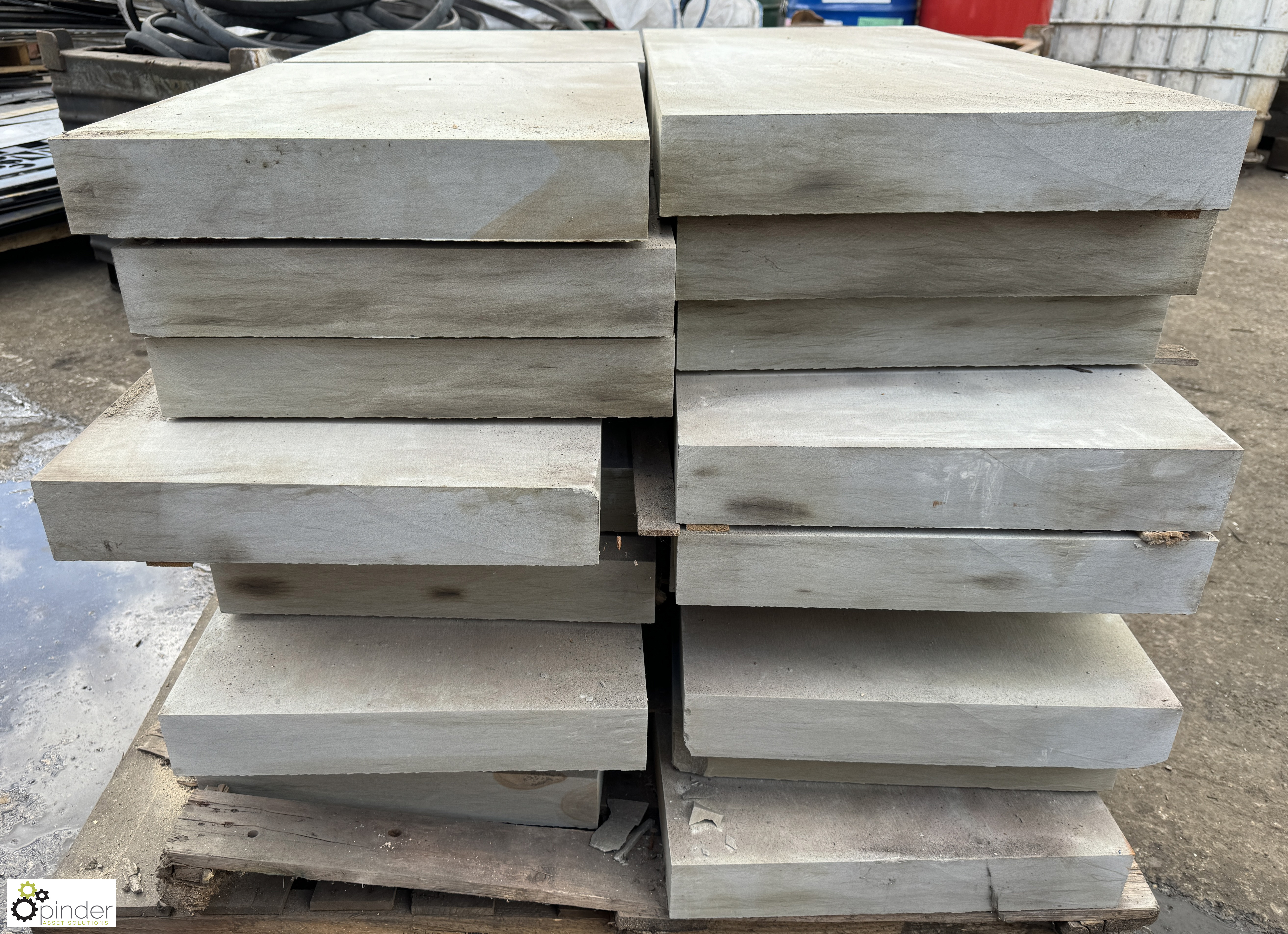 Pallet Sandstone Slabs from Millstone grit, various lengths x 450mm x 75mm - Image 5 of 7