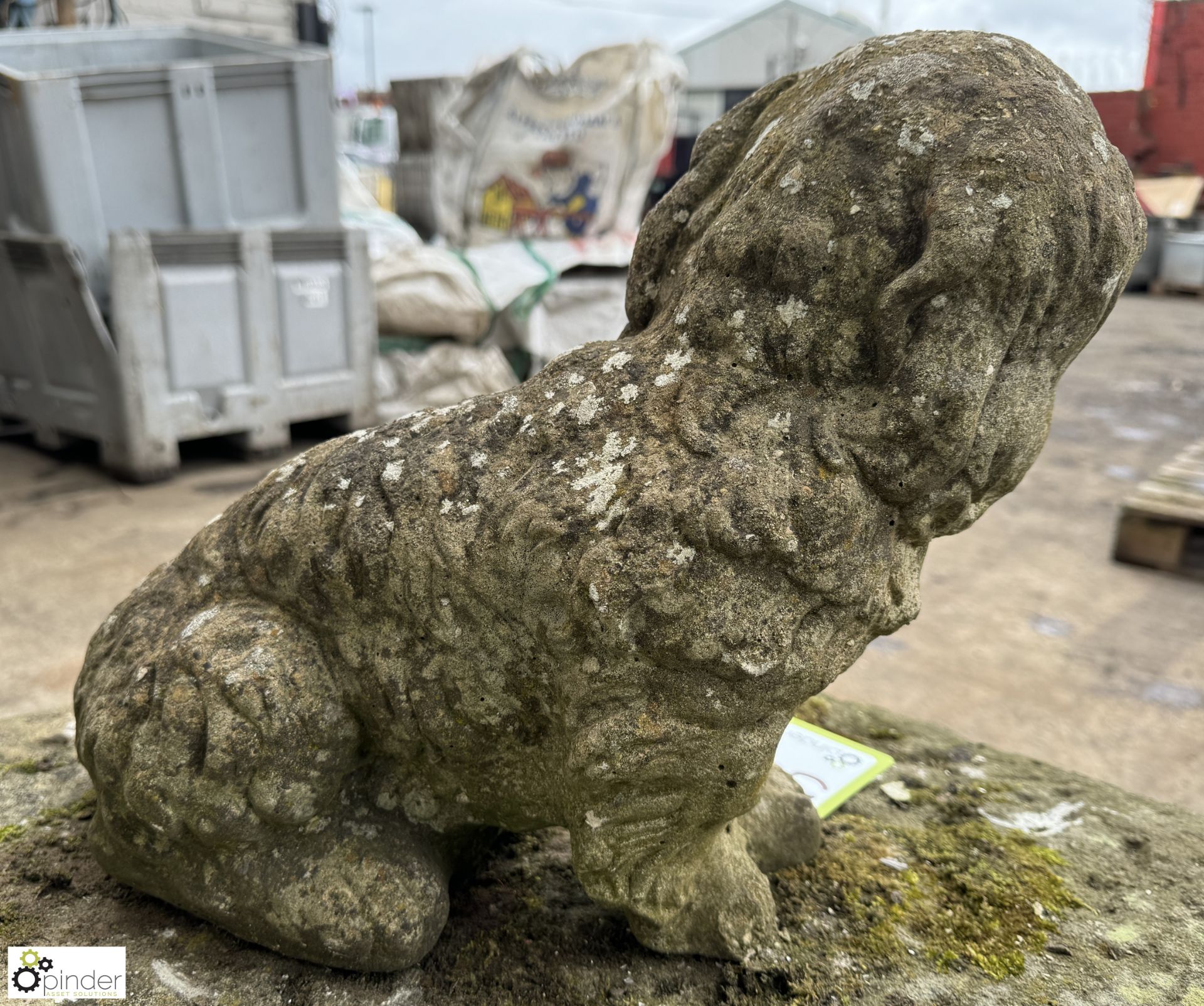 Reconstituted stone Figure Sitting Dog, 320mm tall - Image 4 of 5