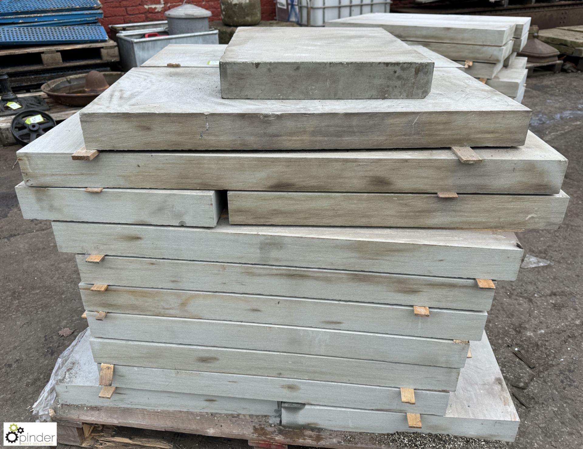 Pallet Sandstone Slabs from Millstone grit, various lengths x 450mm x 75mm - Image 4 of 6