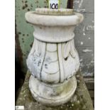 Ornate marble Column Base, 570mm tall, 300mm diameter at top