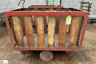 Vintage steel framed Mill Cart, 1070mm x 620mm x 850mm