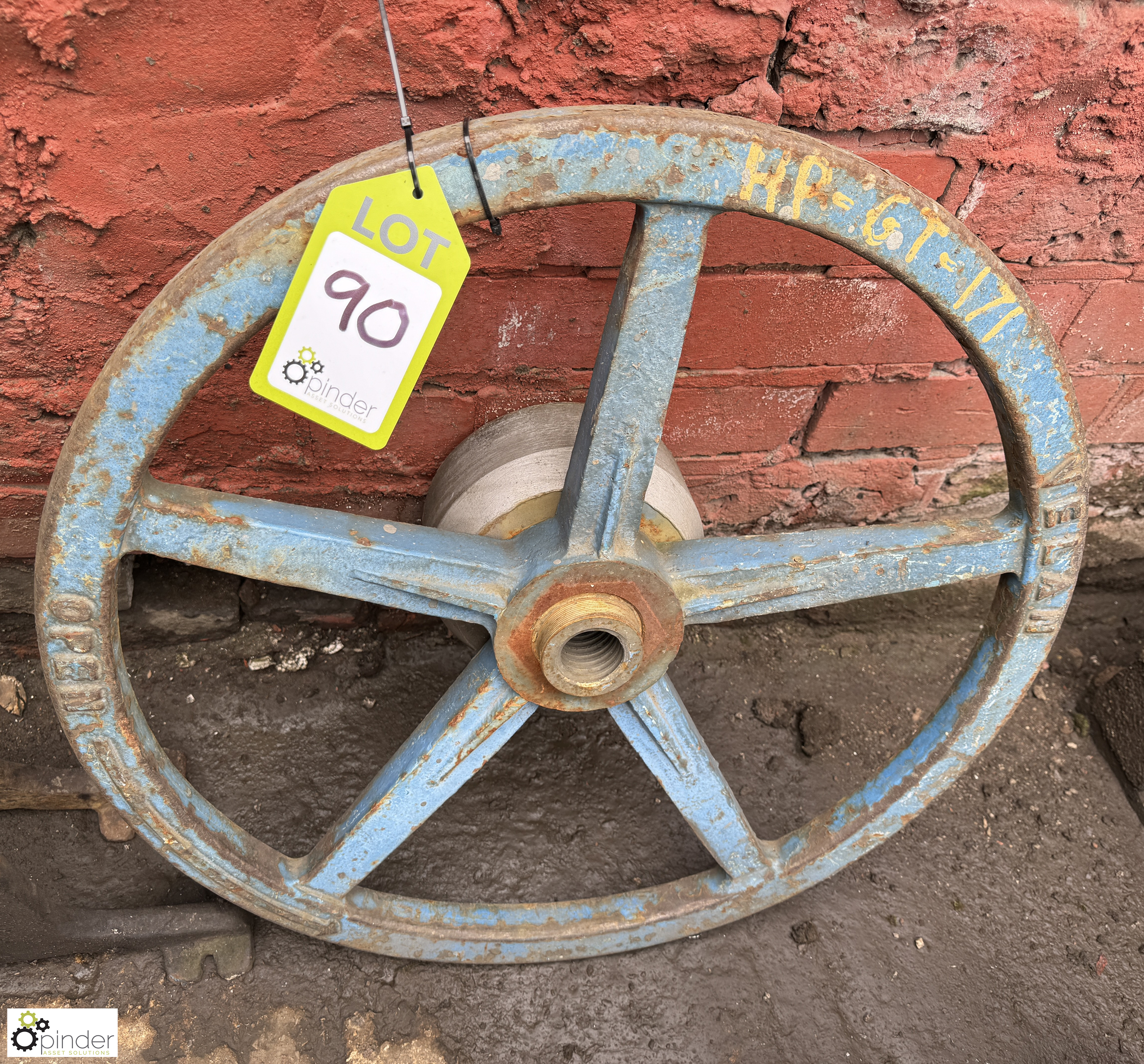 Vintage cast iron Valve Wheel, 600mm diameter, made by Velan