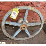 Vintage cast iron Valve Wheel, 600mm diameter, made by Velan