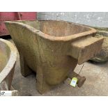 Cast iron Foundry Crucible, 1440mm x 870mm x 950mm, 80mm thick, approx. 2000kg