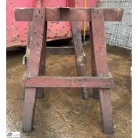 Pair vintage timber Work Trestles, 610mm x 820mm high