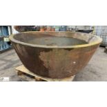 Cast iron Crucible/Melting Pan, 1540mm diameter x 60mm thick x 630mm high, approx. 1600kg