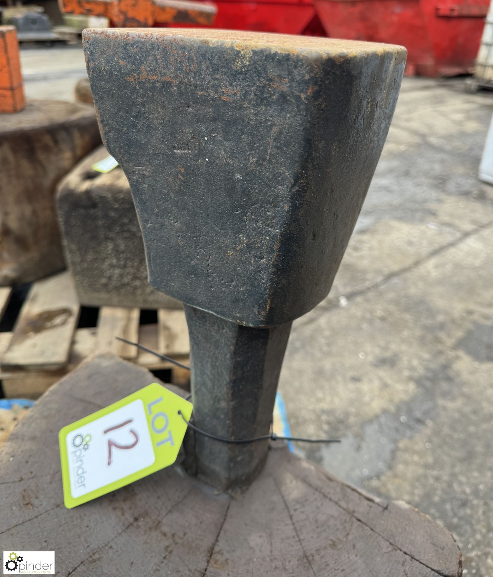 Victorian Silversmith’s Anvil, mounted on oak base, from British Silverware, Sheffield - Image 6 of 7