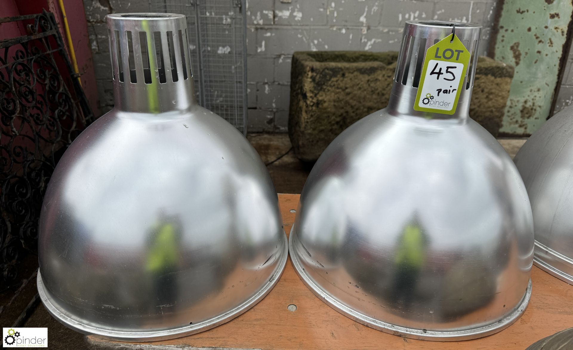 Pair industrial Light Diffusers, 470mm diameter x 440mm high